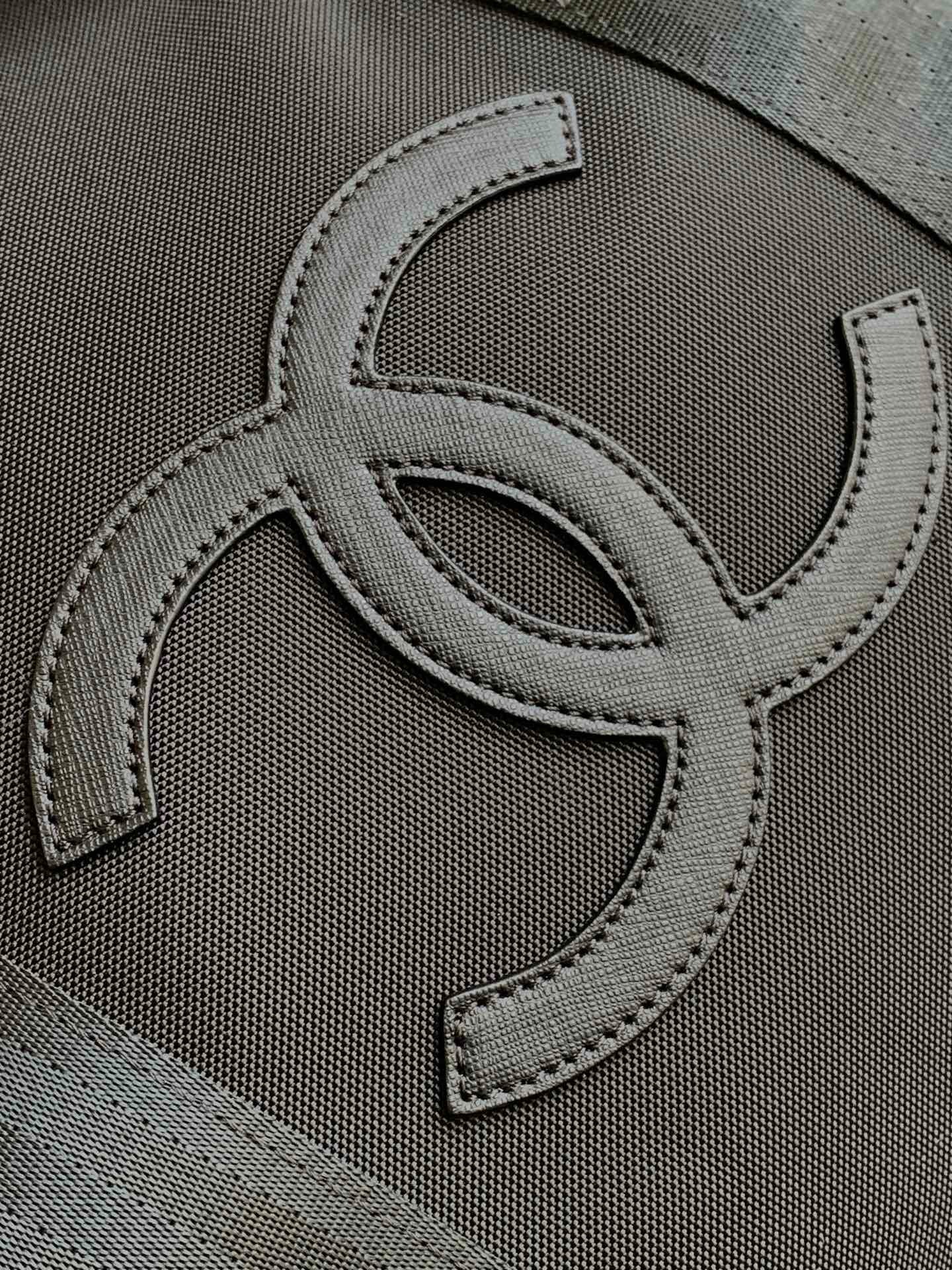 Ch**el CC Logo Novelty Boston Travel Bag Black For Women 17.7in/45cm