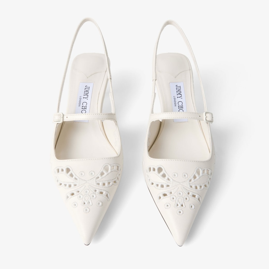 J1m*y Ch00 Didi 45 Leather Pumps Latte For Women DIDI45DXA