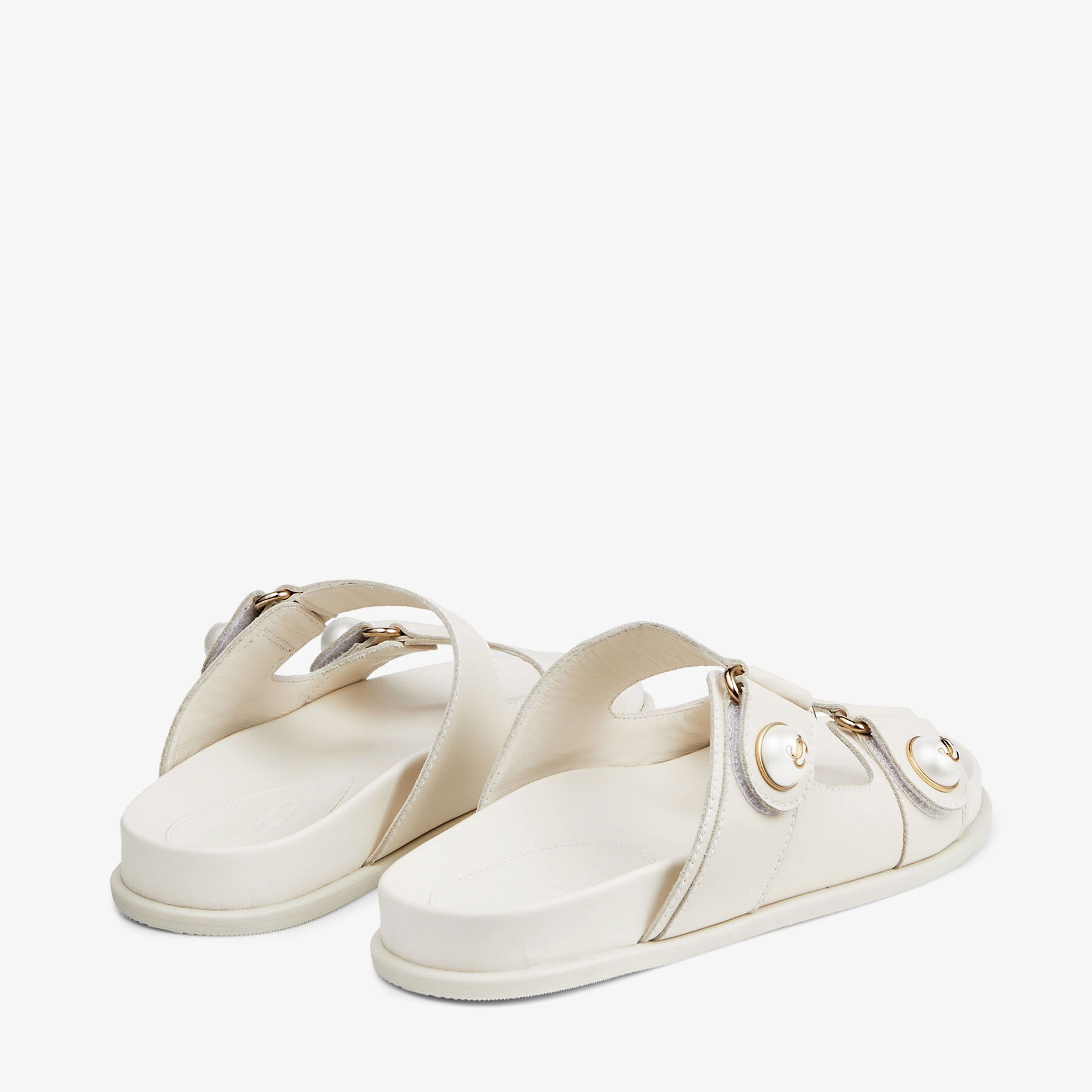 J1m*y Ch00 Fayence Sandal Latte For Women FAYENCESANDALSQM