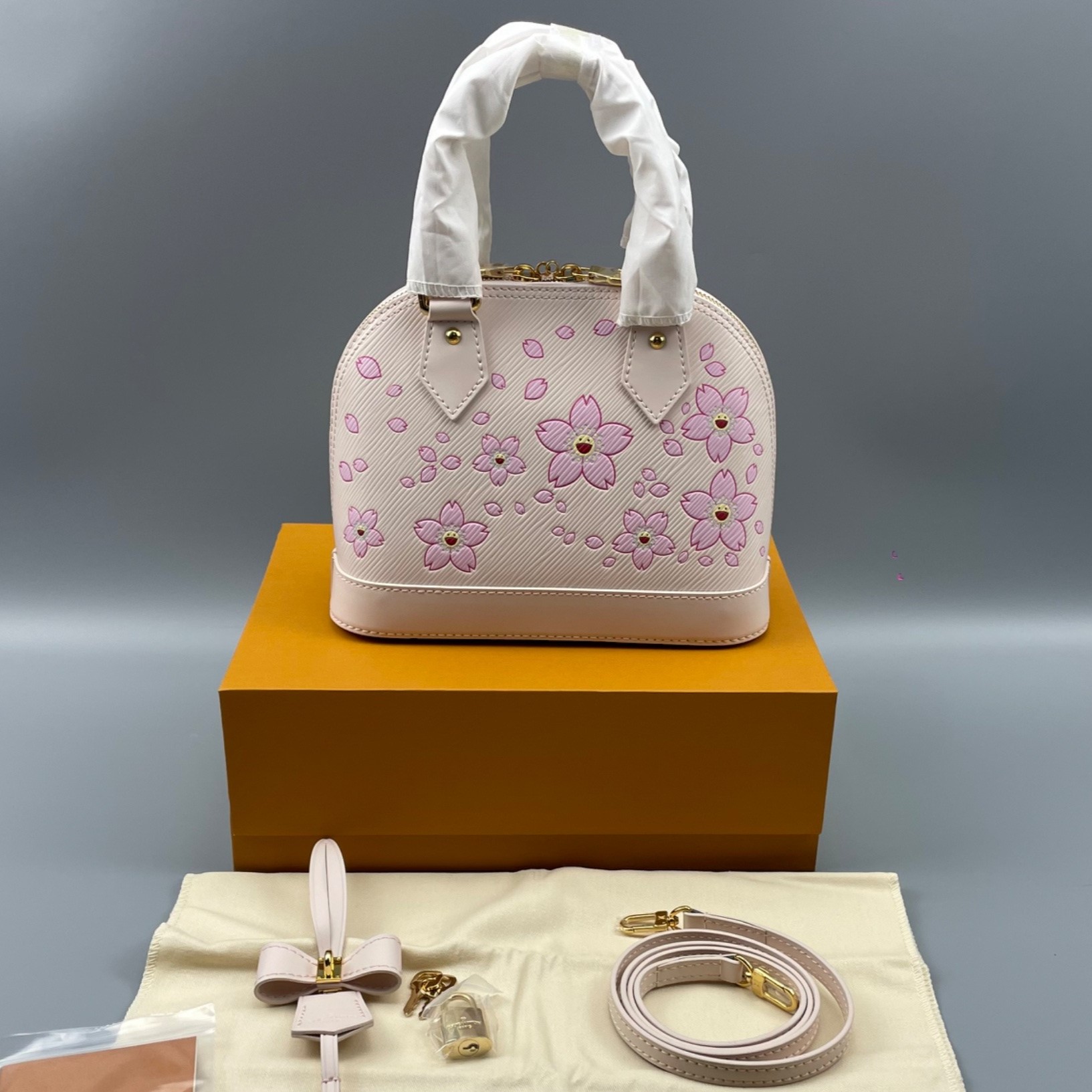 [True-to-ORIGINAL] L0vis Vvtt0n LV x TM Alma BB Pink For Women 23.5cm/9.3in – M13104