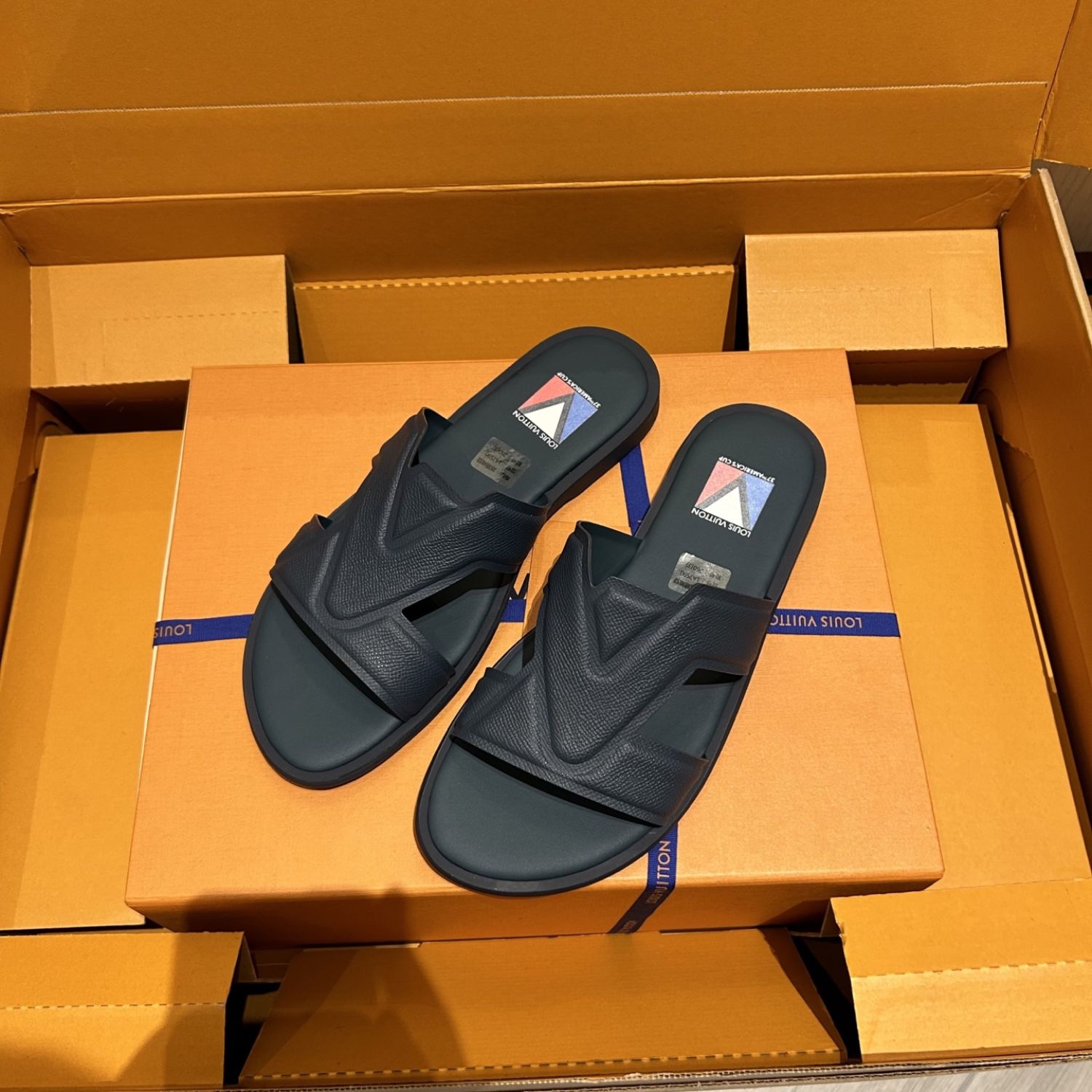 L0vis Vvtt0n Oasis Mule Gray Blue For Men