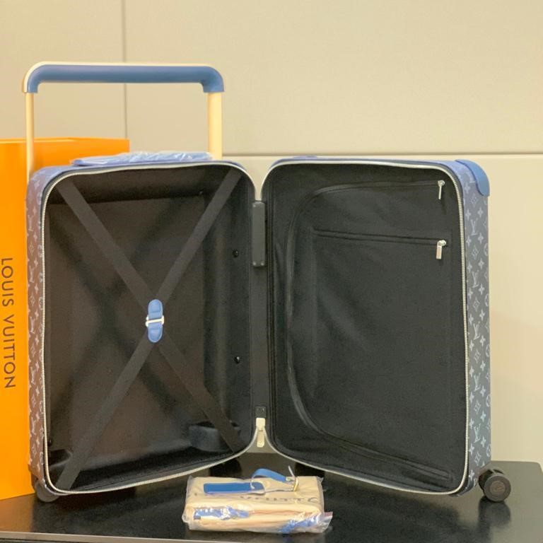 L0vis Vvtt0n Horizon 55 Suitcase Navy Blue For Men 21.7in/55cm