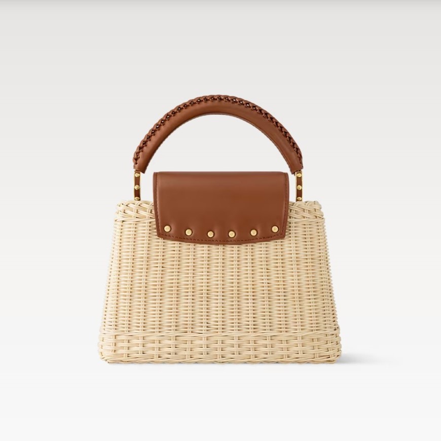 [True-to-ORIGINAL] L0vis Vvtt0n Capucines BB Tan For Women 10.6in/27cm M26025