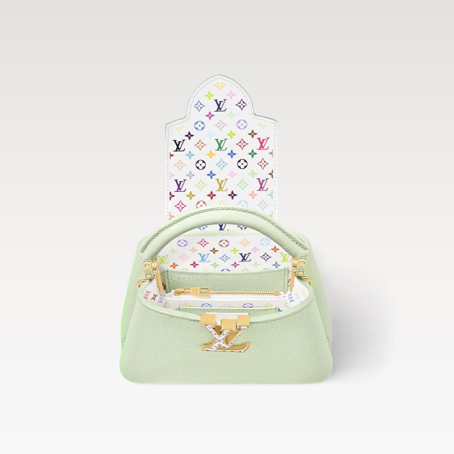 [True-to-ORIGINAL] L0vis Vvtt0n LV x TM Capucines Mini Vert d’Eau Green For Women 8.3in/21cm M14101