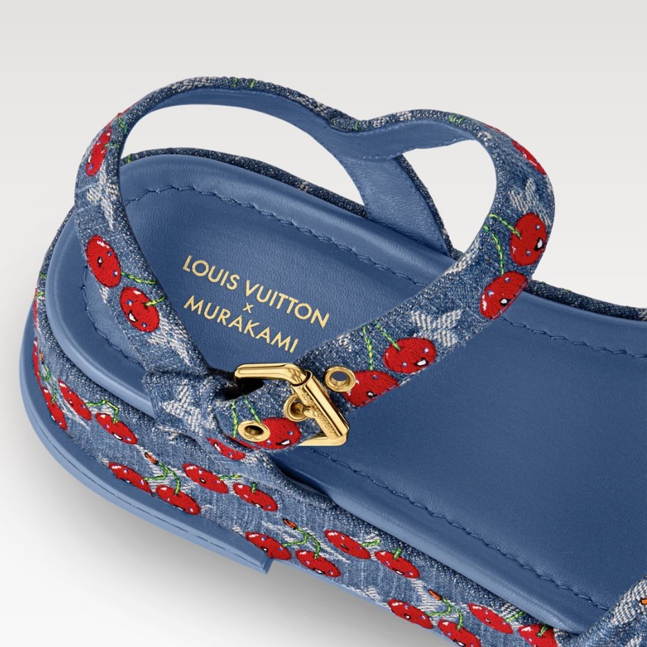 L0vis Vvtt0n LV x TM Maya Platform Sandal Blue For Women 1AHNYB