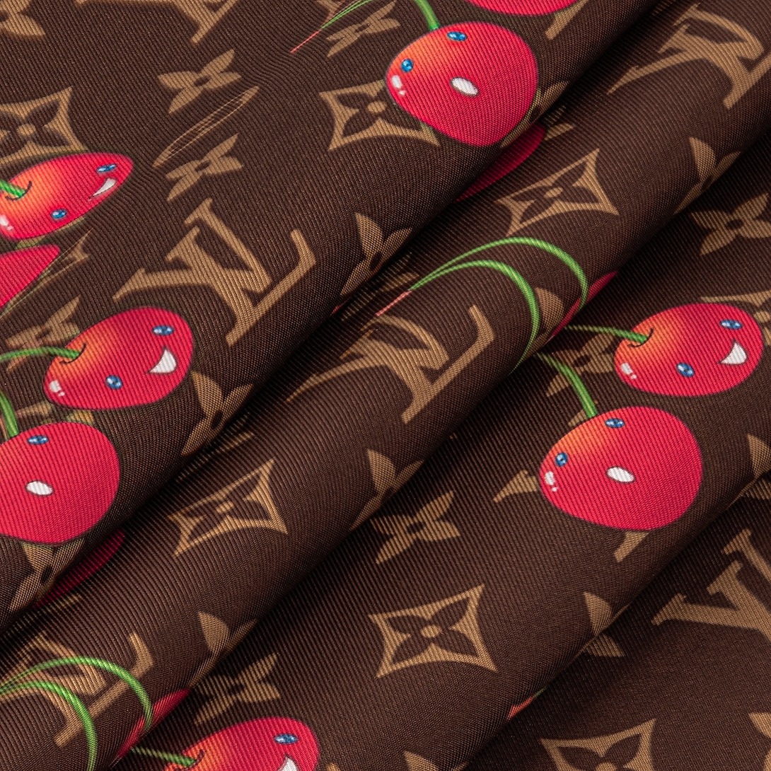 L0vis Vvtt0n LV x TM Monogram Cerise Square 90 Brown For Women 35.4in/90cm M96094