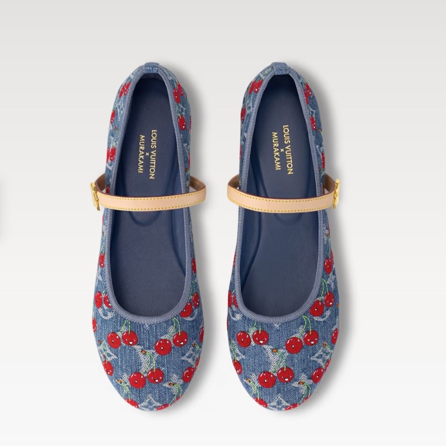 L0vis Vvtt0n LV x TM Romy Flat Ballerina Denim For Women 1AHKOV