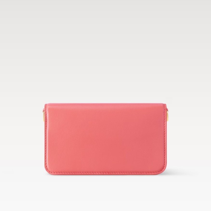 [True-to-ORIGINAL] L0vis Vvtt0n Wallet On Chain LV Bloom Sweet Coral For Women 7.9in/20cm M14548