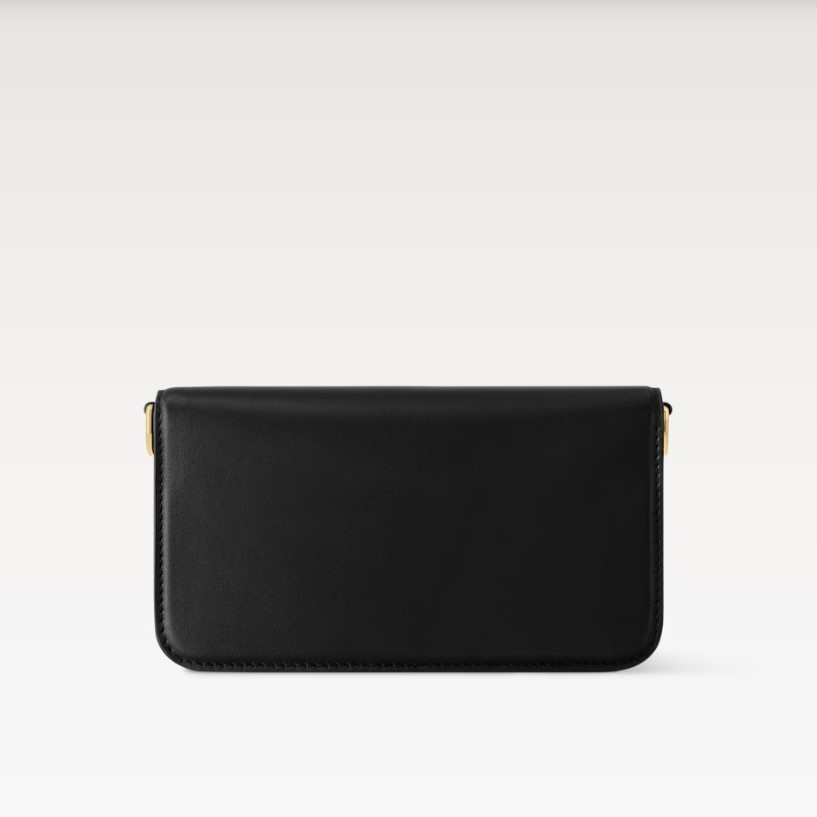 [True-to-ORIGINAL] L0vis Vvtt0n Wallet On Chain LV Bloom Black For Women 7.9in/20cm M14564