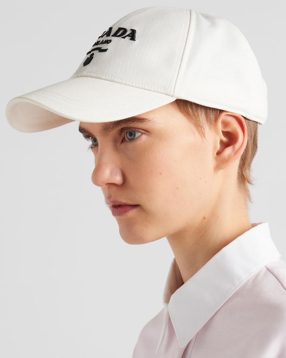 Pra*a Drill Baseball Cap White For Men 1HC274_2CXL_F0009