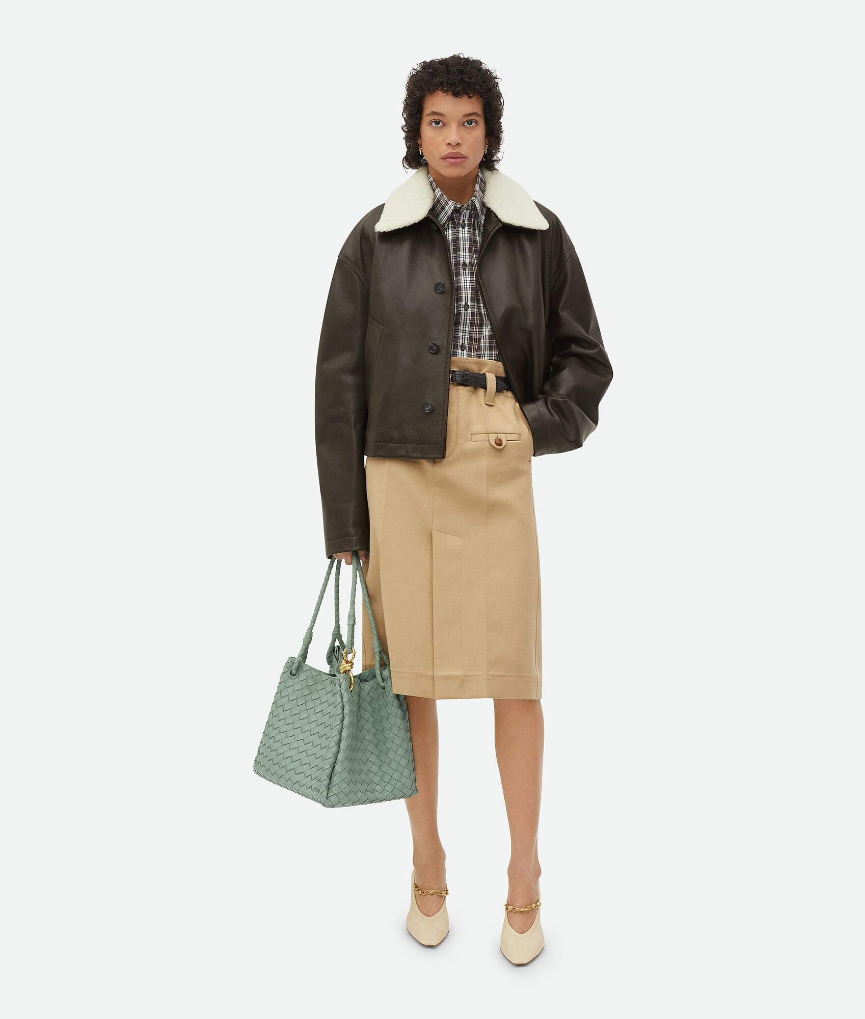 [True-to-ORIGINAL] B0tt*ga Ven*ta Large Parachute New Sauge For Women 30cm/11.8in 796571VCPPT3401