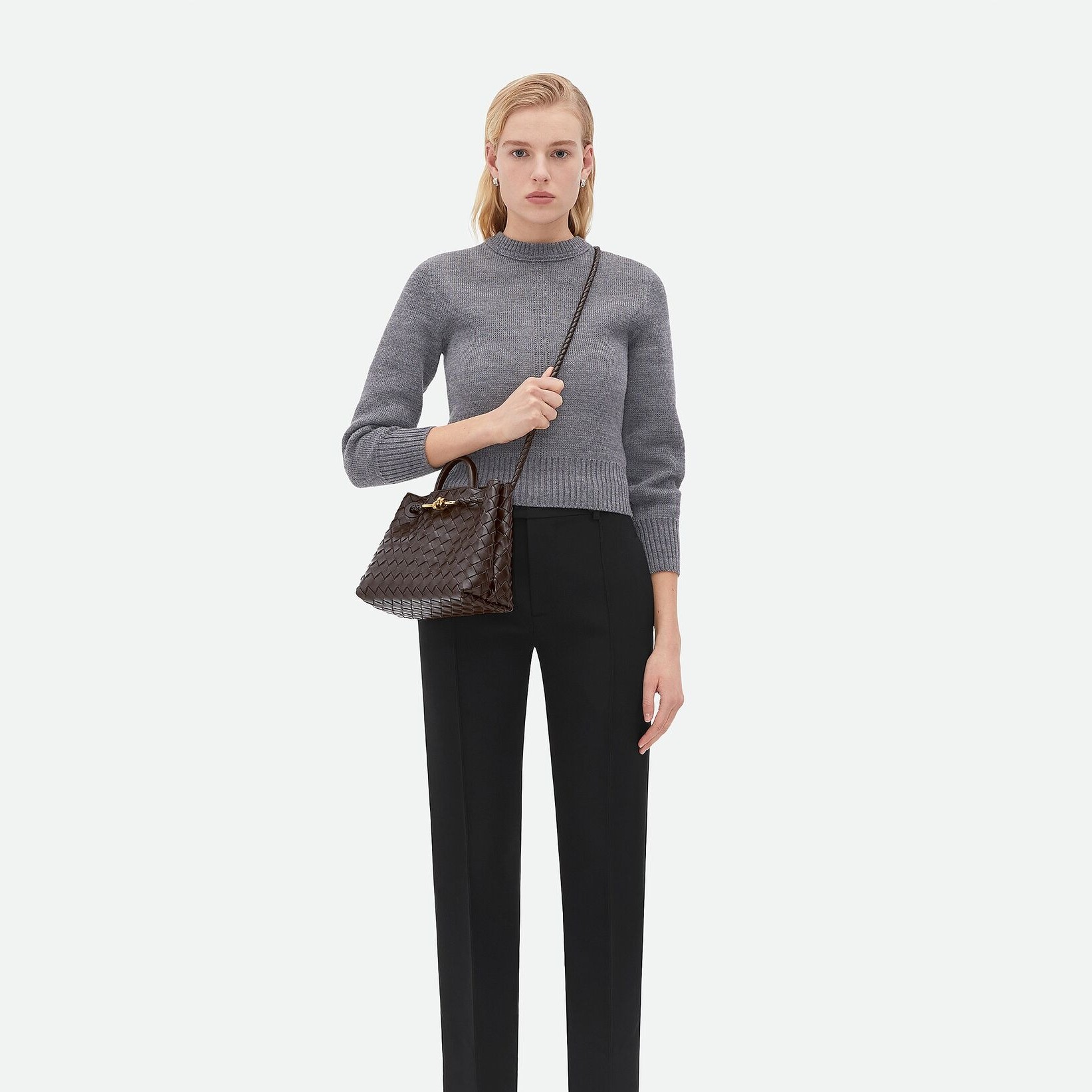 [True-to-ORIGINAL] B0tt*ga Ven*ta Small Andiamo Fondant For Women 25cm/9.8in 766014VCPP12272