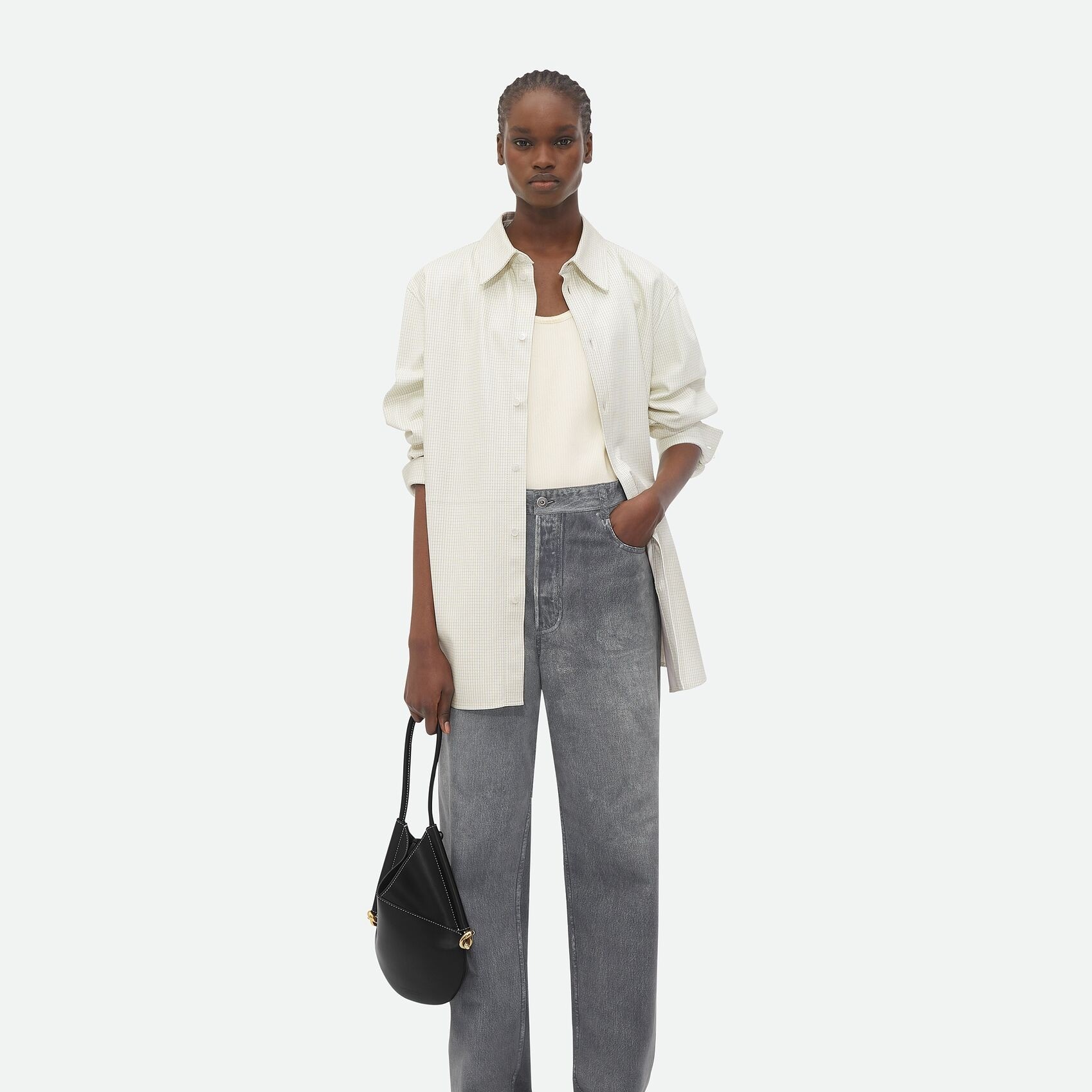 [True-to-ORIGINAL] B0tt*ga Ven*ta Small Solstice Black For Women 26cm/10.2in 799522V4GM01293