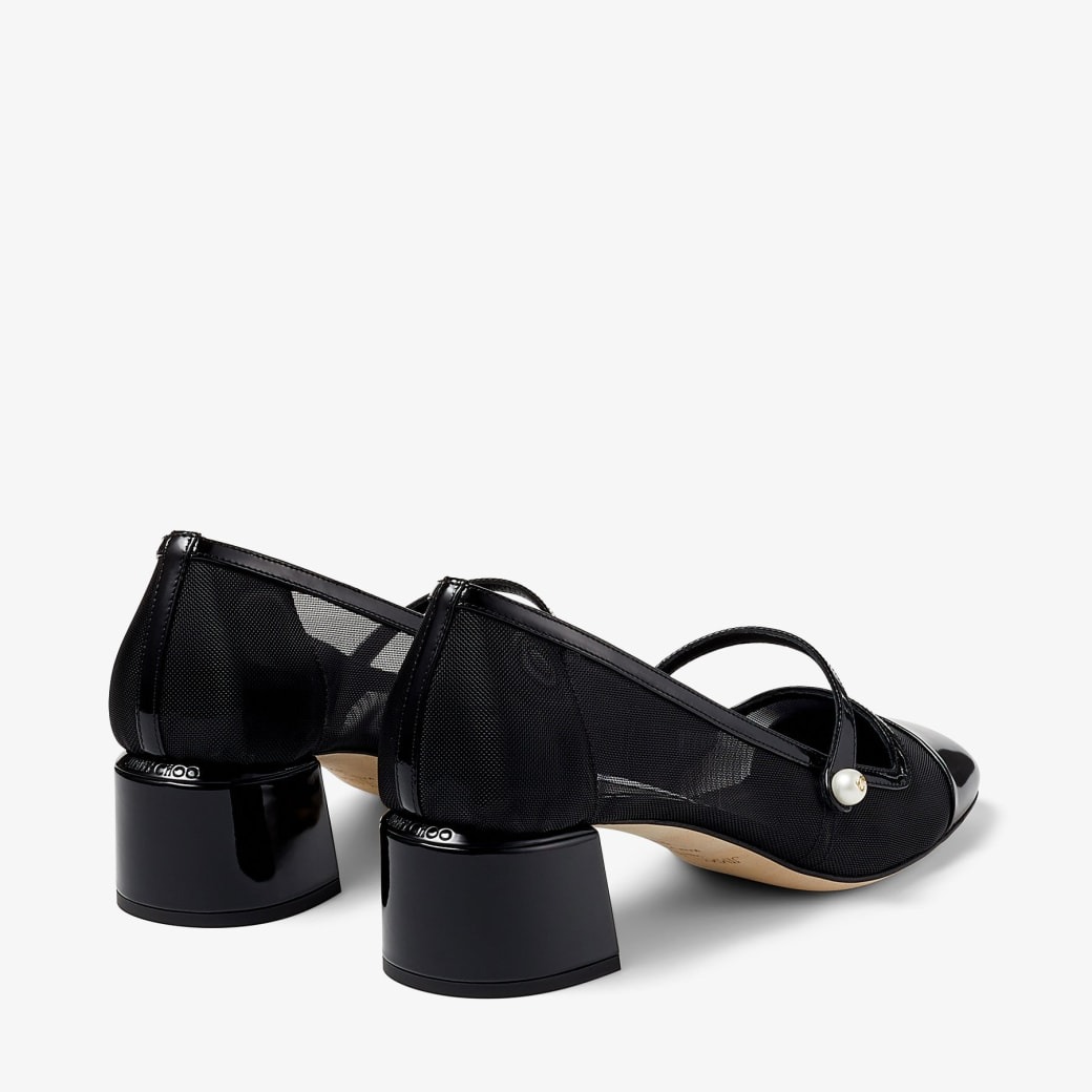 J1m*y Ch00 Elisa 45 Mesh Pumps Black For Women ELISA45TNX