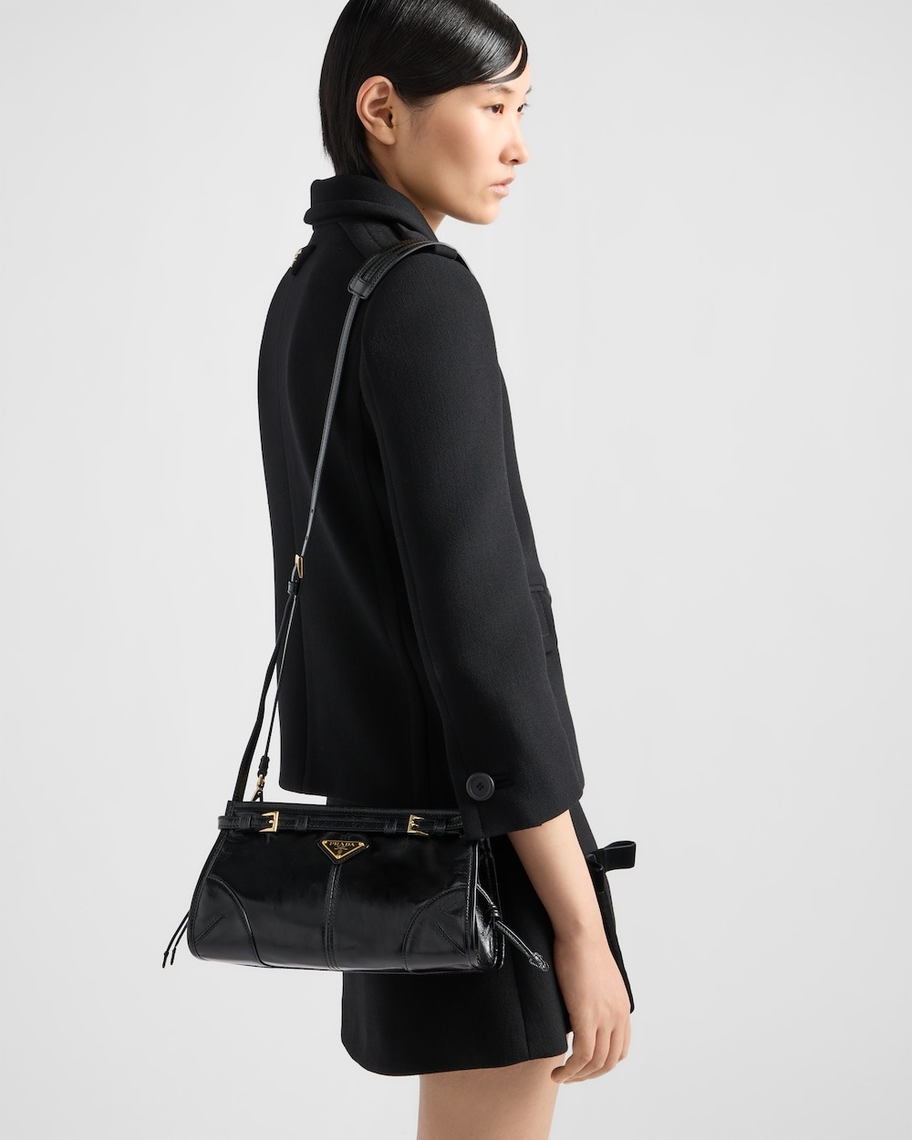 [True-to-ORIGINAL] Pra*a Bonnie Small Shoulder Bag Black 26cm/10in – 1BH215_2CYR_F0002_V_OOO