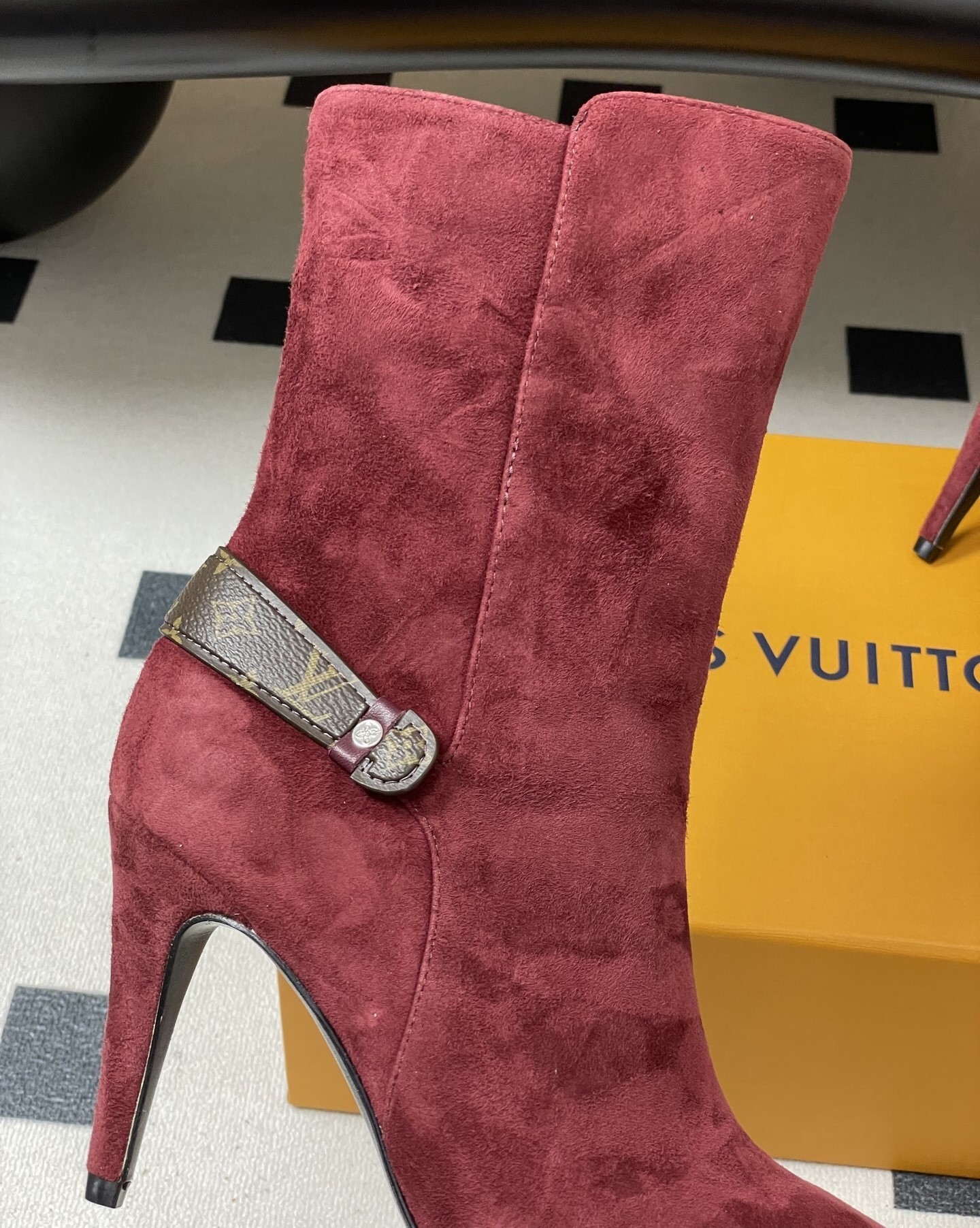 L0vis Vvtt0n Legacy Ankle Boots Bordeaux Red For Women 1AIDZH