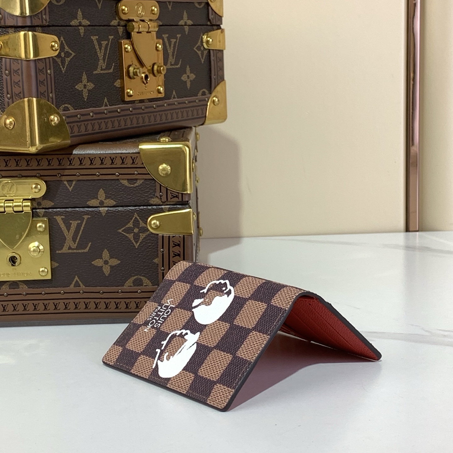 L0vis Vvtt0n Pocket Organizer Damier Wallet Brown 11.1cm/4.4in – N40776