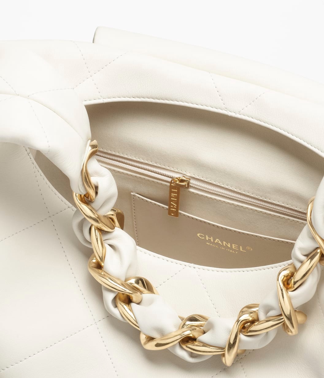 [True-to-ORIGINAL] Ch**el Maxi Hobo Bag White For Women 18.5in/47cm AS5838-B22140-10601