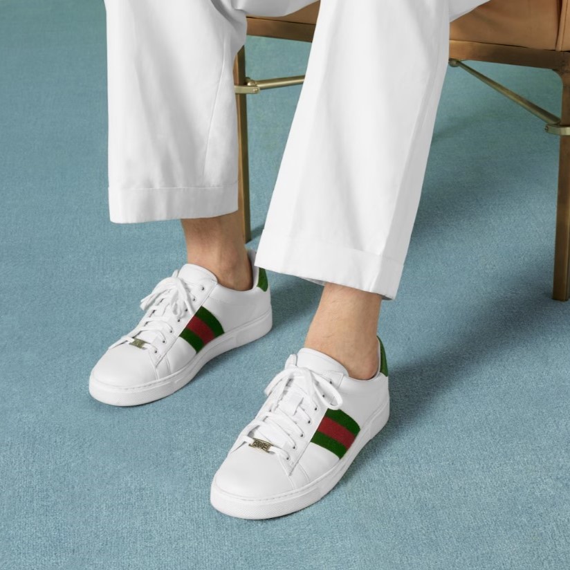 Gvc*1 Ace Sneaker With Web White For Men 757892 AACAG 9055