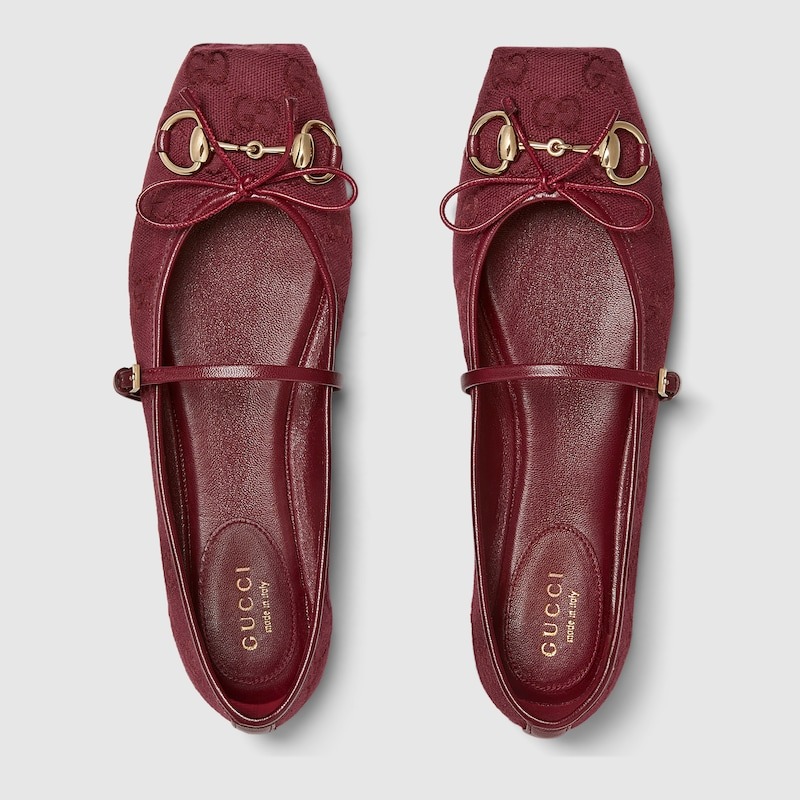 Gvc*1 Horsebit Ballet Flat Red For Women 821220 FAD8F 8546