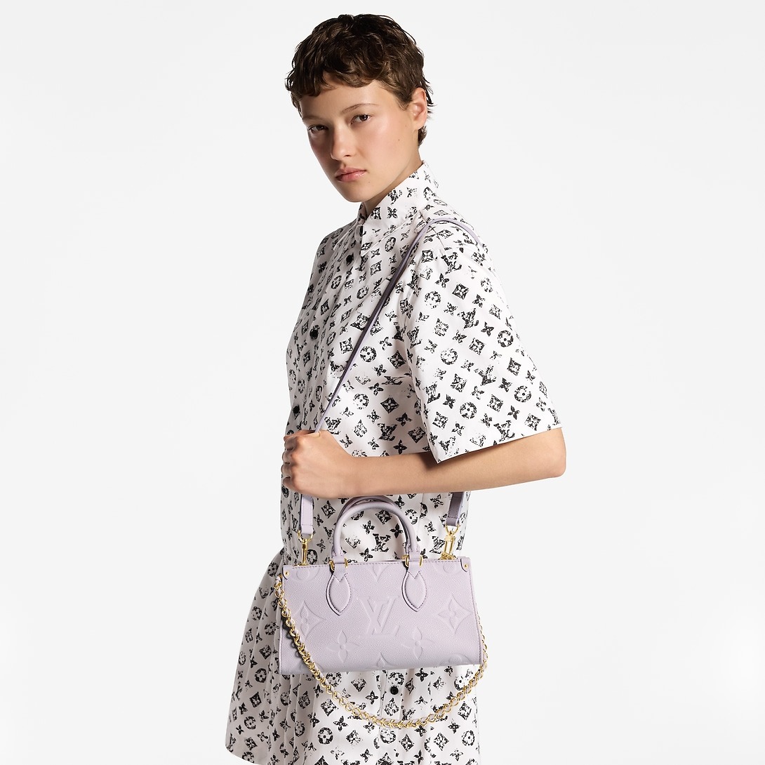 [True-to-ORIGINAL] L0vis Vvtt0n OnTheGo East West Misty Lilac For Women 25cm/9.8in M15192