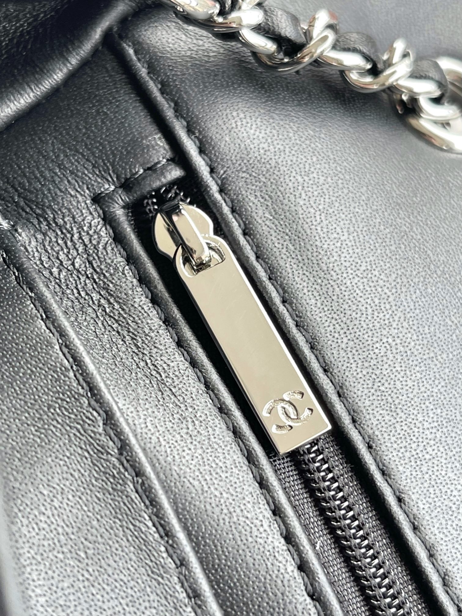 [True-to-ORIGINAL] Ch**el Sequin Bow Mini Flap Bag Black For Women 7.9in/20cm