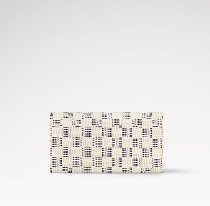 L0vis Vvtt0n Sarah Wallet Damier Azur Canvas For Women 7.5in/19cm N63208