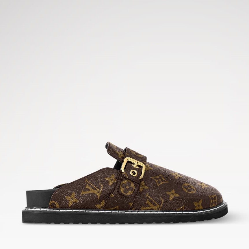 L0vis Vvtt0n LV Cosy Flat Comfort Clog Brown For Women 1AAW6Q