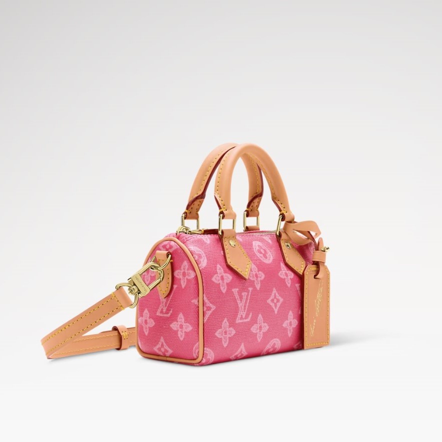 L0vis Vvtt0n Nano Speedy Monogram Origine Rose Ruban For Women 6.3in/16cm M28322