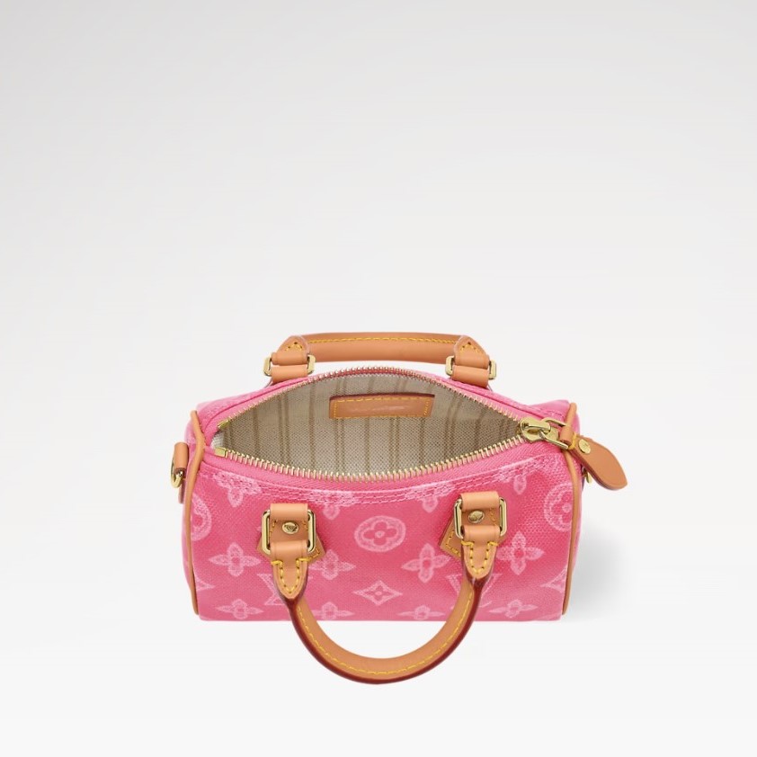 L0vis Vvtt0n Nano Speedy Monogram Origine Rose Ruban For Women 6.3in/16cm M28322