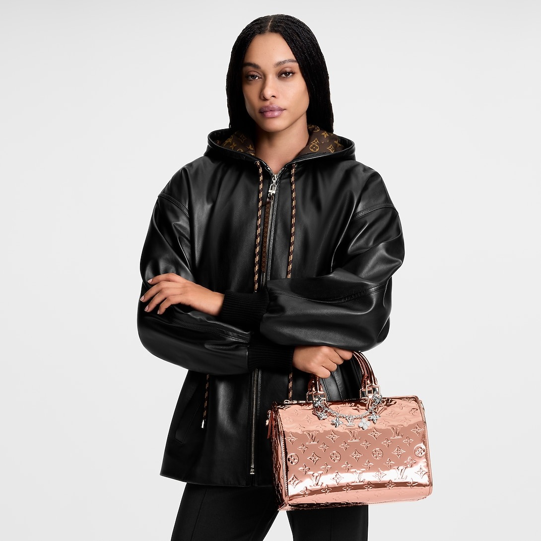 L0vis Vvtt0n Spring Street Strass Chain Bag Charm Silver Hardware For Women M03212