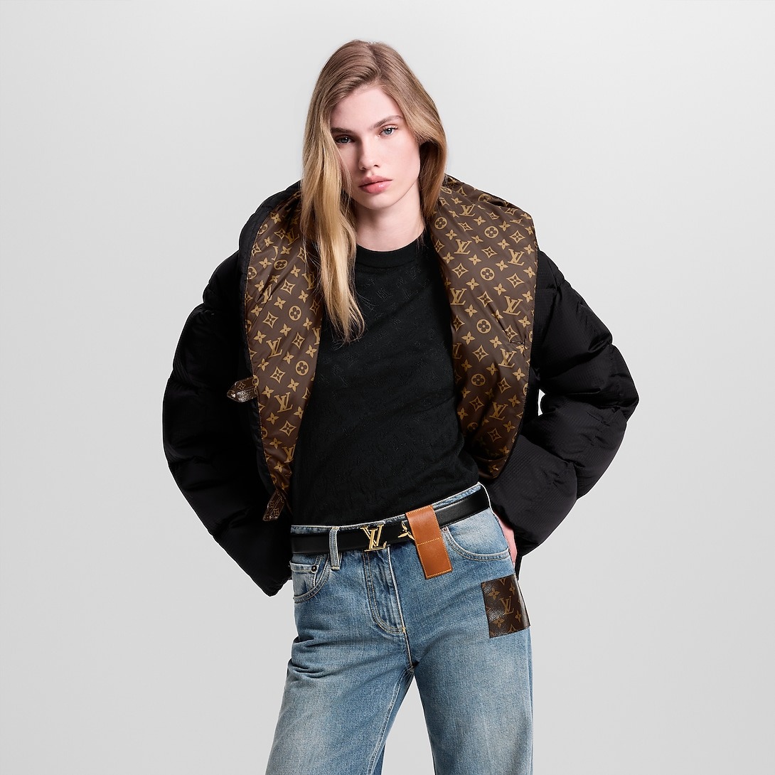 L0vis Vvtt0n Pretty LV 30mm Reversible Belt Black For Women M0699W