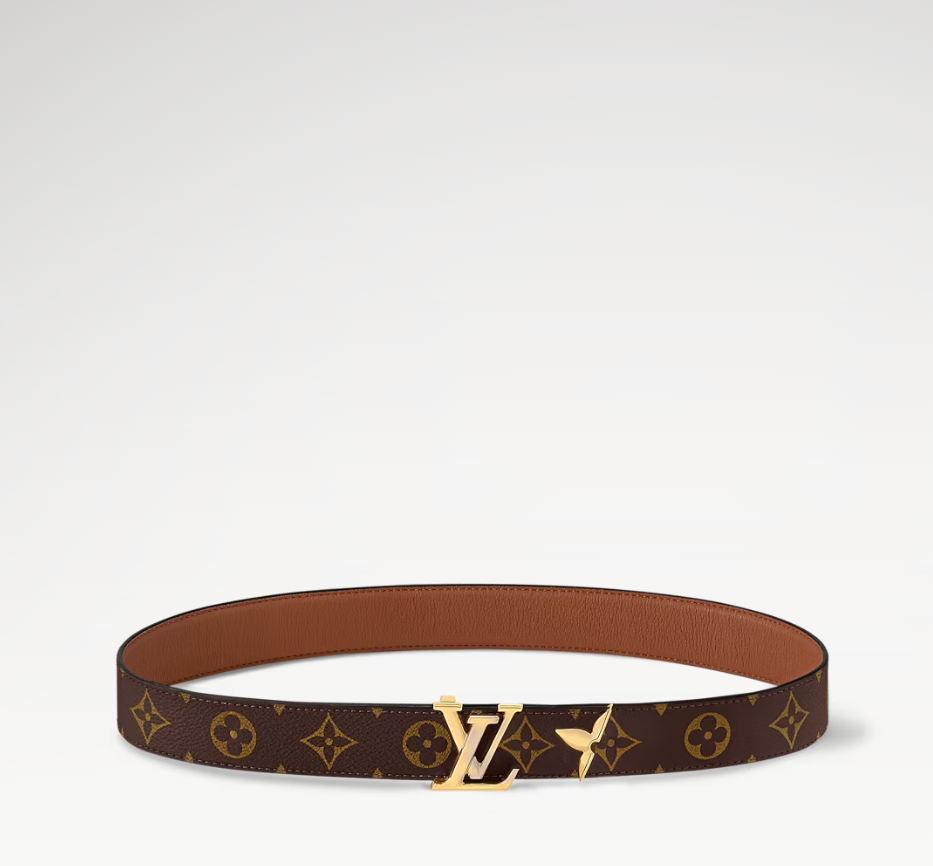L0vis Vvtt0n Pretty LV 30mm Reversible Belt Tan For Women M4199W