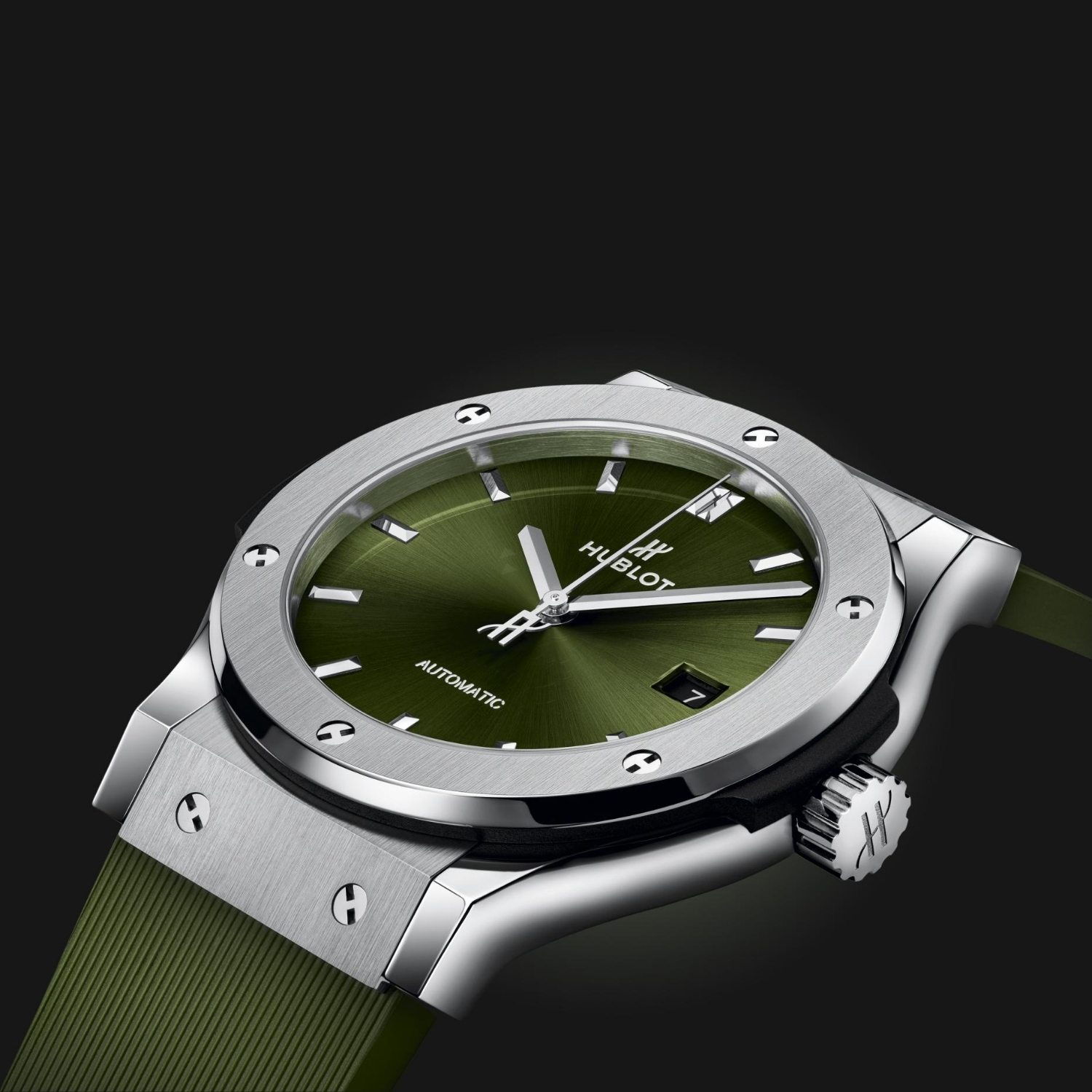 Hublot Classic Fusion Watch Green Strap Green Dial 42mm For Men 542.NX.8970.RX