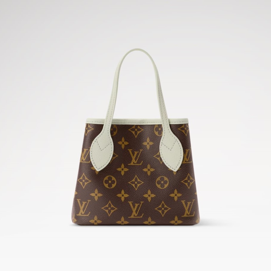 L0vis Vvtt0n Neverfull Bandoulière Inside Out BB Tote Bag 10.4in/ 26cm Monogram Celadon Gold Hardware For Women M28236