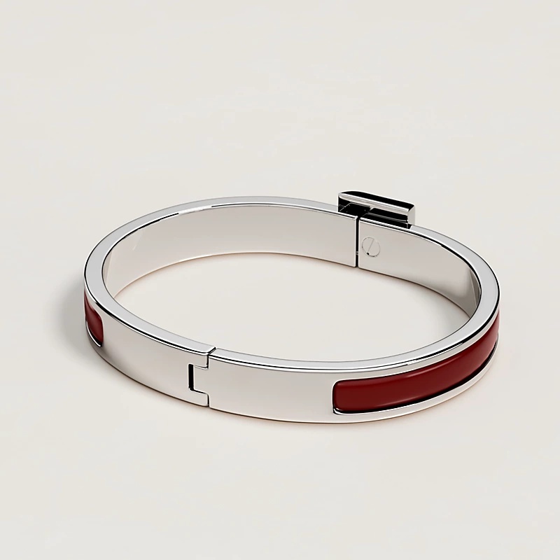 H**me5 Mini Clic Medor Bracelet Myrtille Silver Hardware For Women H200005FP54GM