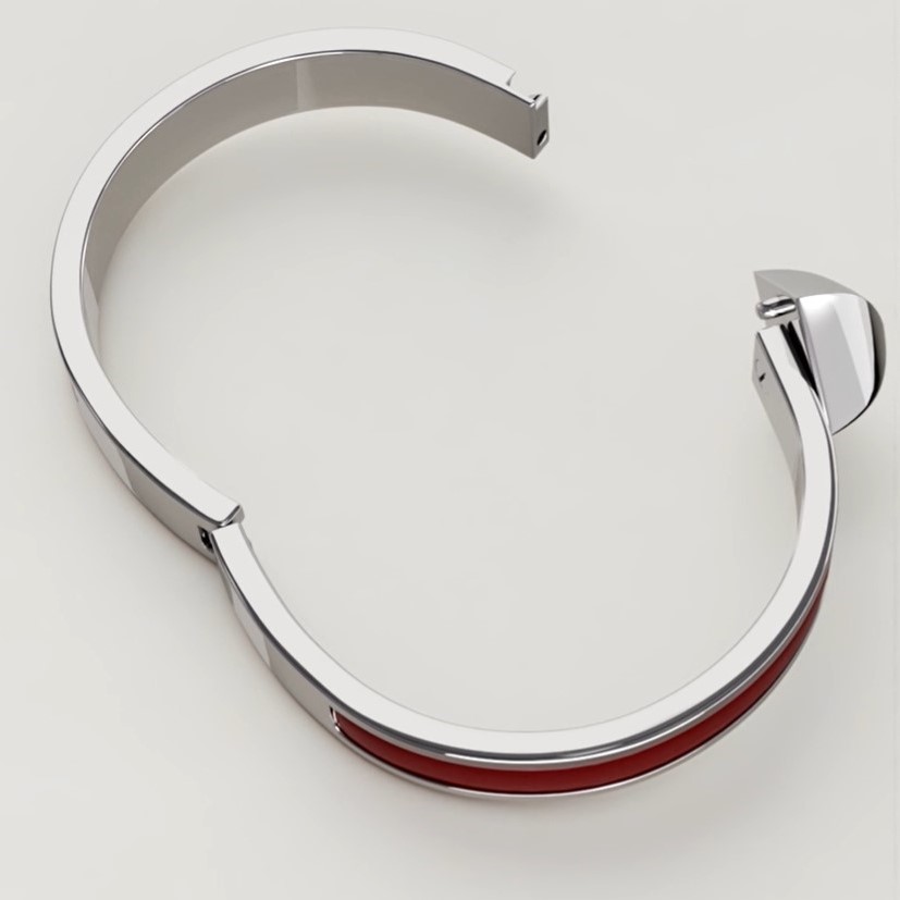 H**me5 Mini Clic Medor Bracelet Myrtille Silver Hardware For Women H200005FP54GM