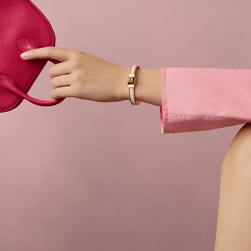 H**me5 Mini Clic Medor Bracelet Rose Candeur Gold Hardware For Women H200005F 1ZGM