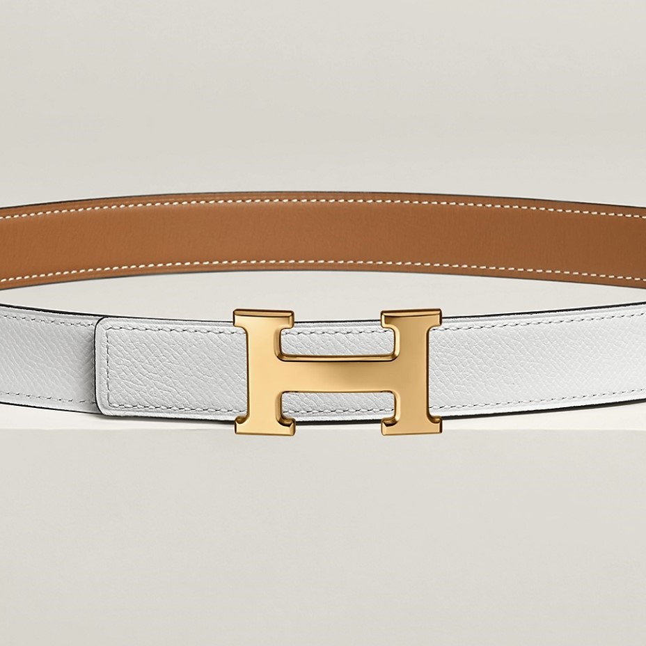 H**me5 Mini H 24mm Reversible Belt Brown/ Blanc For Women H052150CADG065