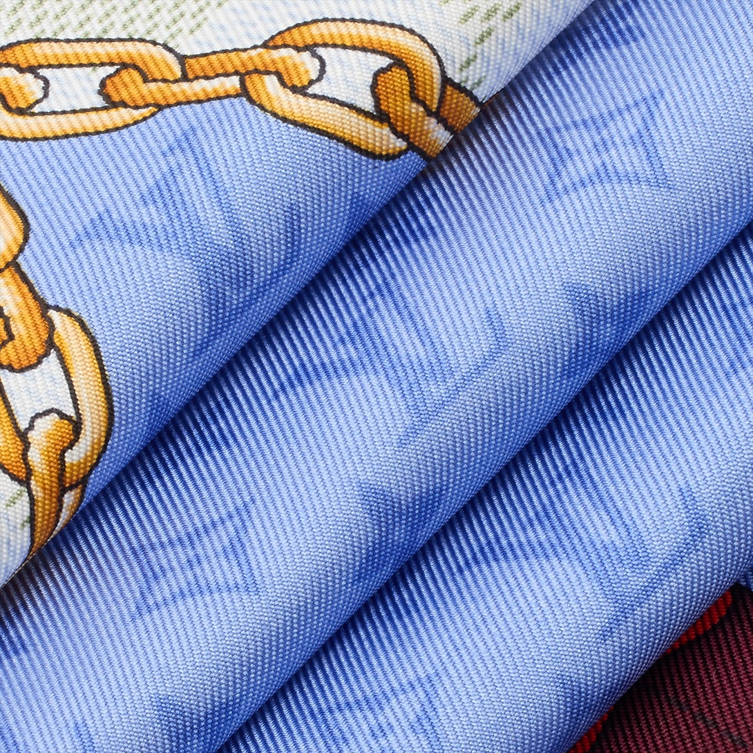 L0vis Vvtt0n Flower And Straps Square 90 Scarf Blue Denim For Women M94977