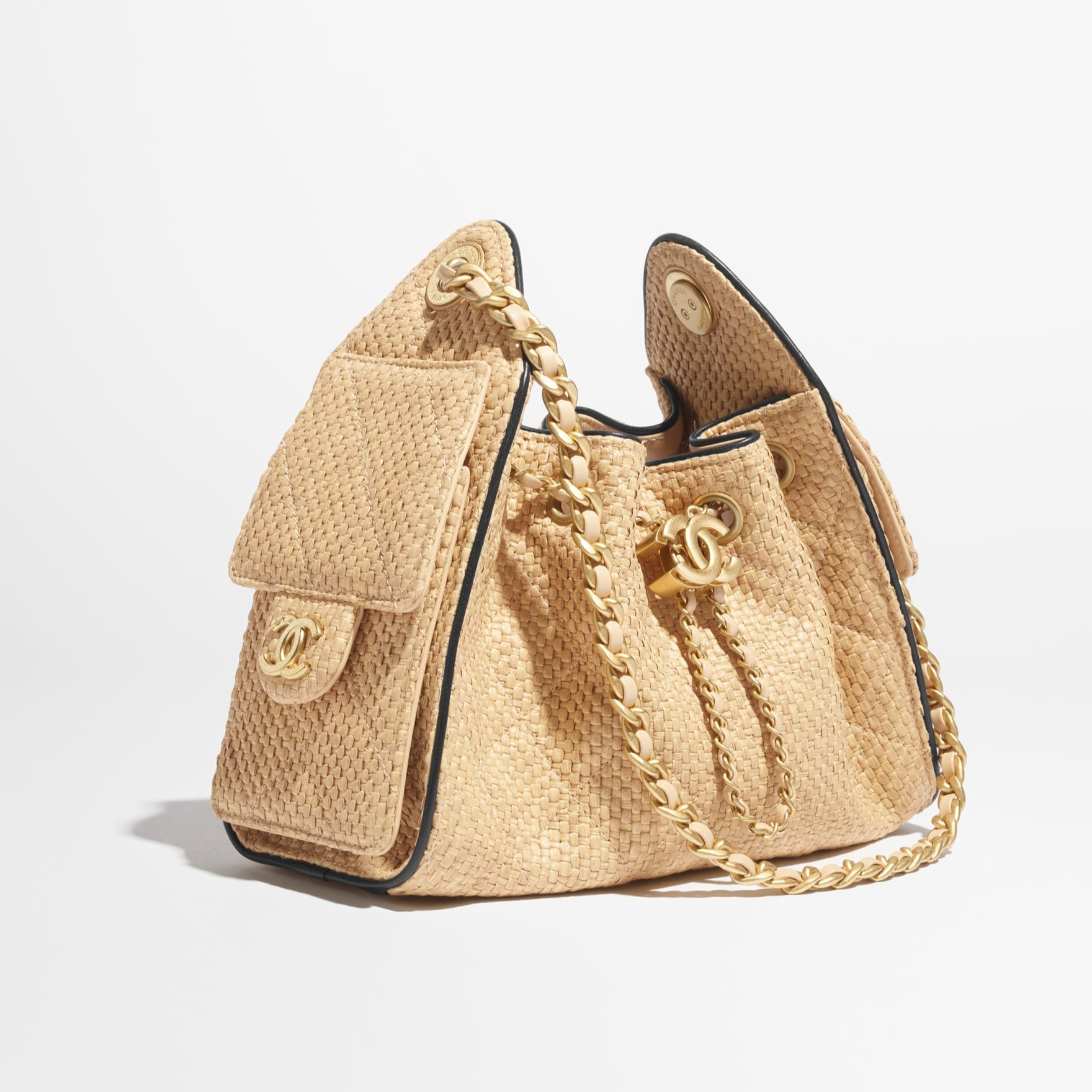 Ch**el 25 Mini Shoulder Bag 8.7in/ 22cm Beige Gold Hardware For Women AS5631-B23519-U7618