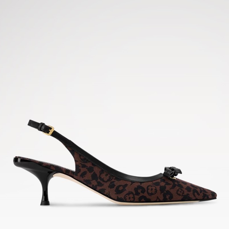 L0vis Vvtt0n 6AM Slingback Pumps Brown For Women 1AJL05