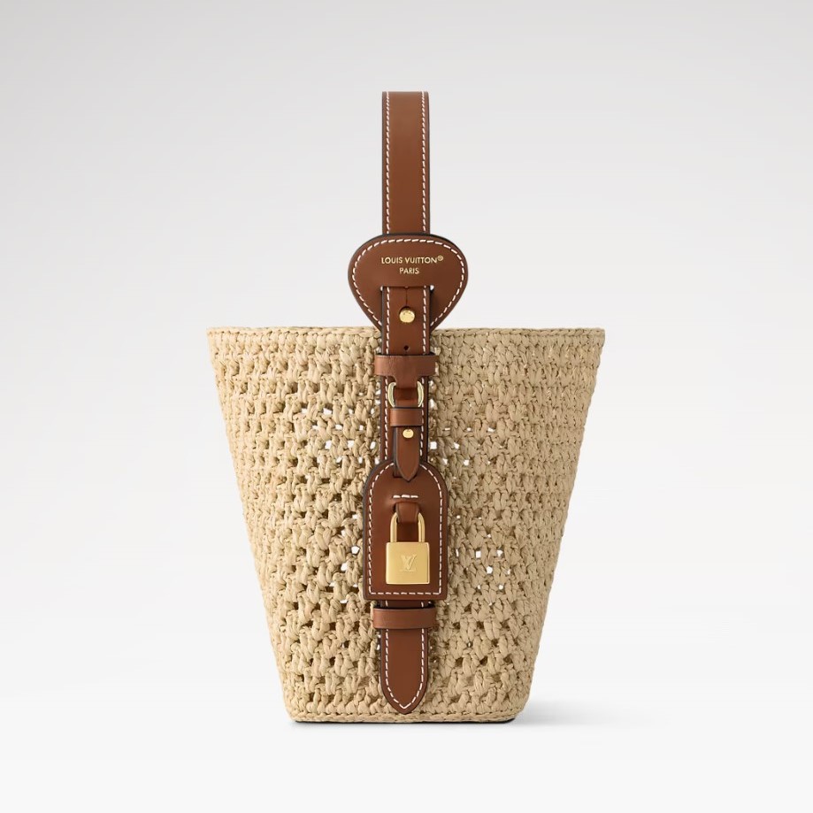 L0vis Vvtt0n All In BB Bucket Bag 6.3in/ 16cm Brown Gold Hardware For Women M14217