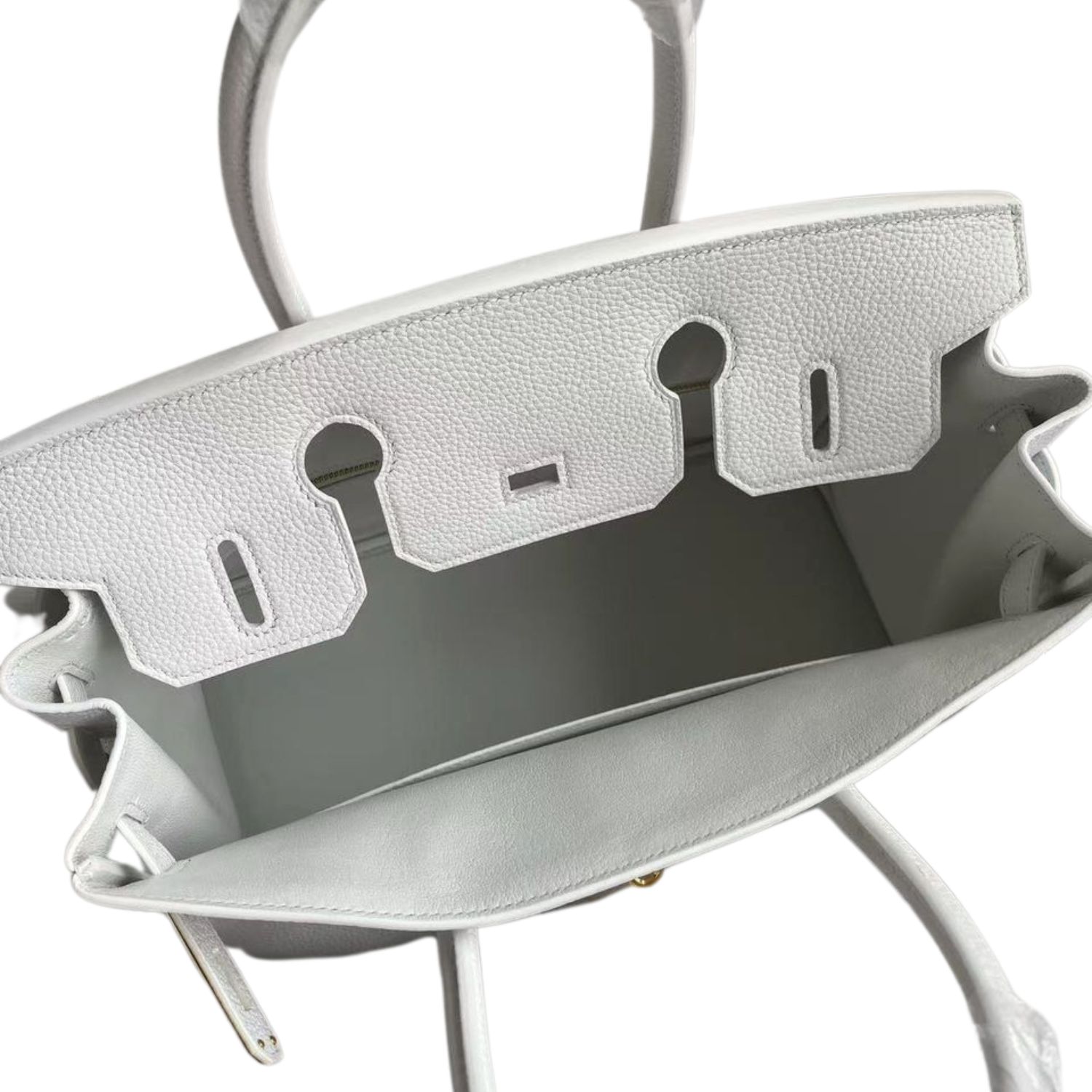 H**me5 Birkin White For Women Gold Toned Hardware 11.8in/30cm