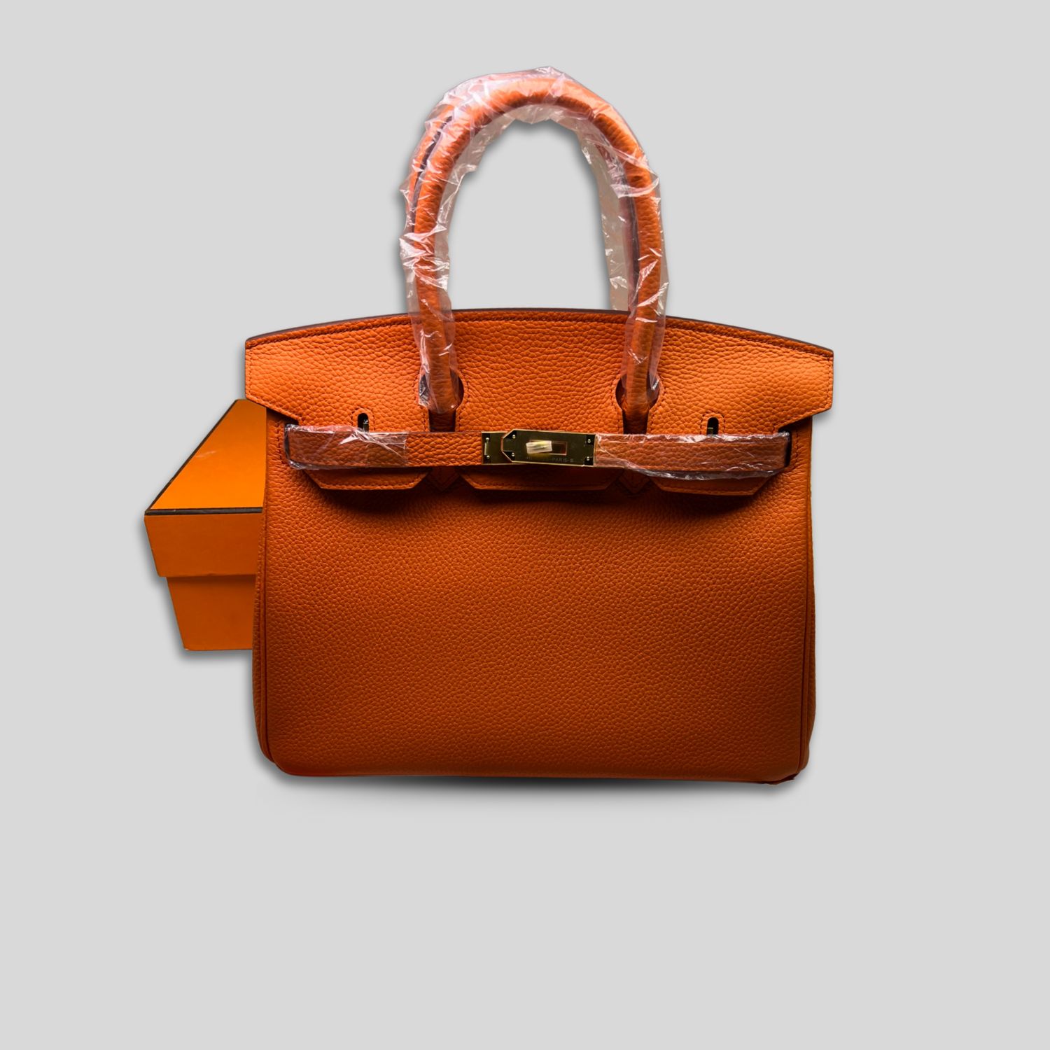 H**me5 Birkin Orange Semi Handstitched With Gold Toned Hardware For Women 30cm/11.8in