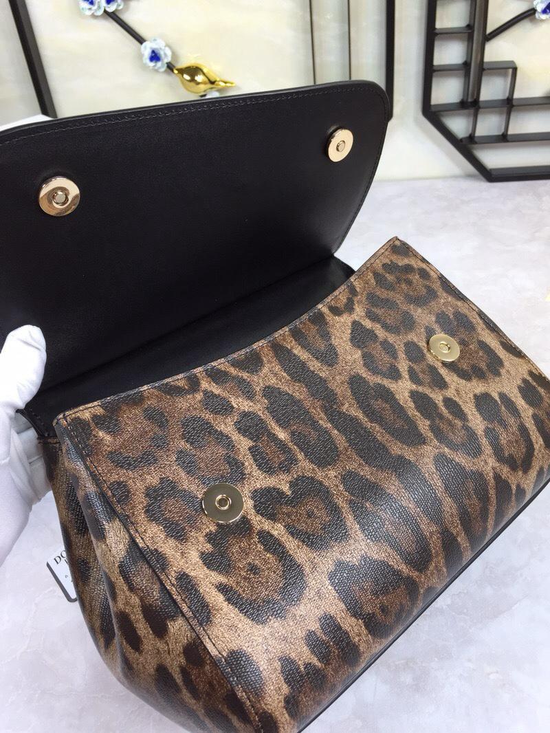 Dolce & Gabbana Sicily Bag In Leopard-Print Pony Hair Multicolour For Women 10.2in/26cm DG