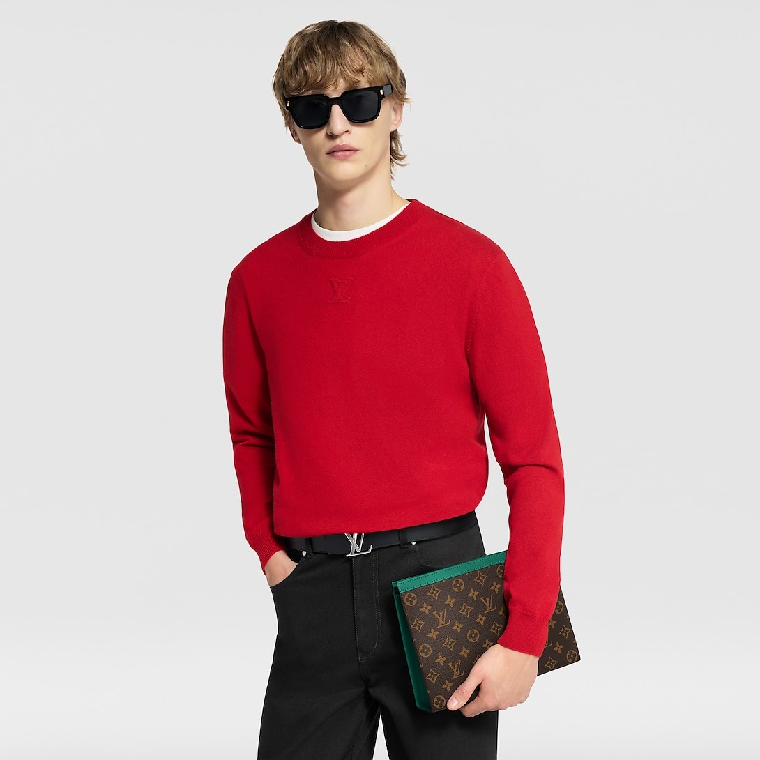 L0vis Vvtt0n Pochette Voyage MM Borneo Green For Men 10,6in/27cm M12816