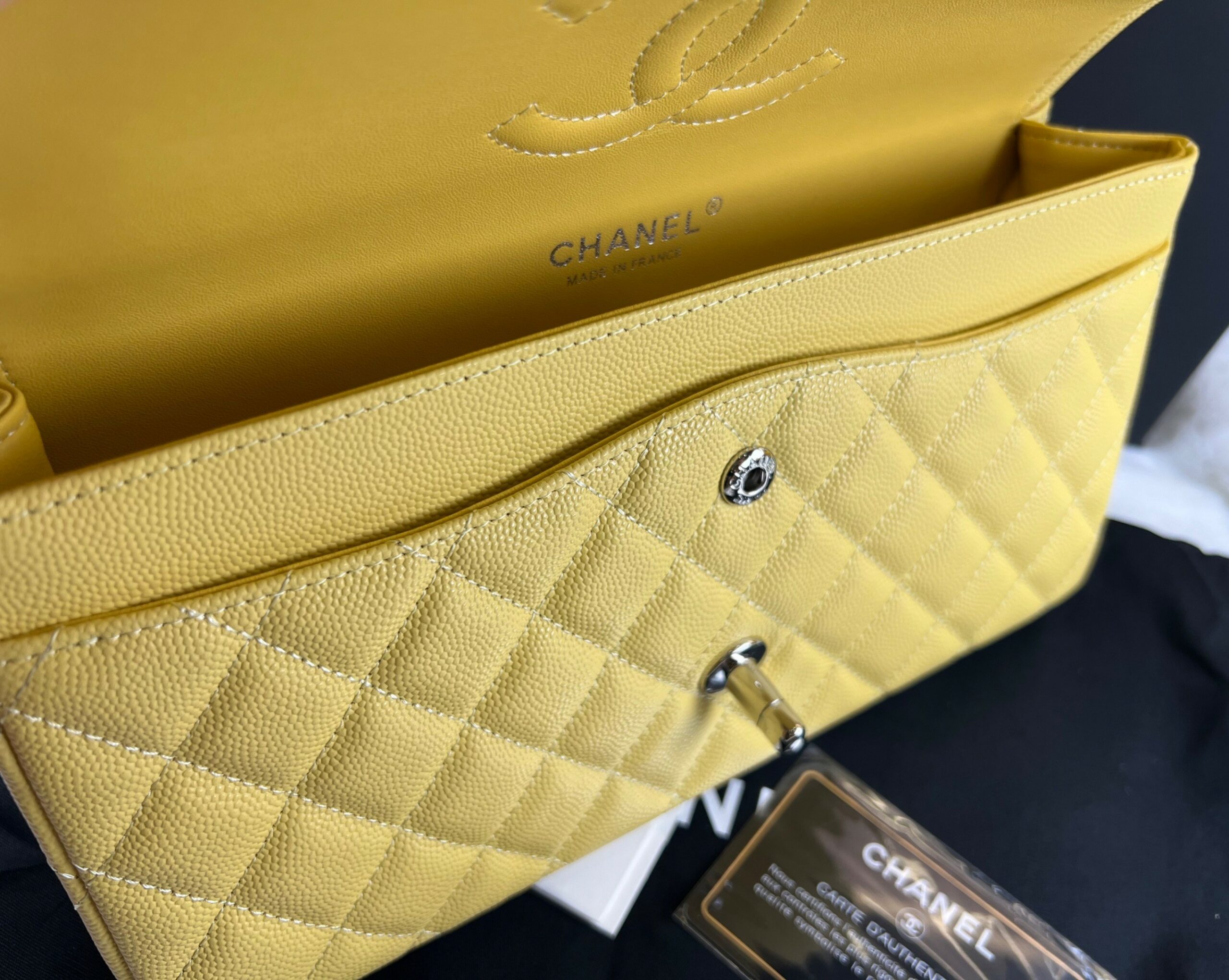 [True-to-ORIGINAL] Ch**el 11.12 Classic Double Flap Yellow For Women 10in/25.5cm