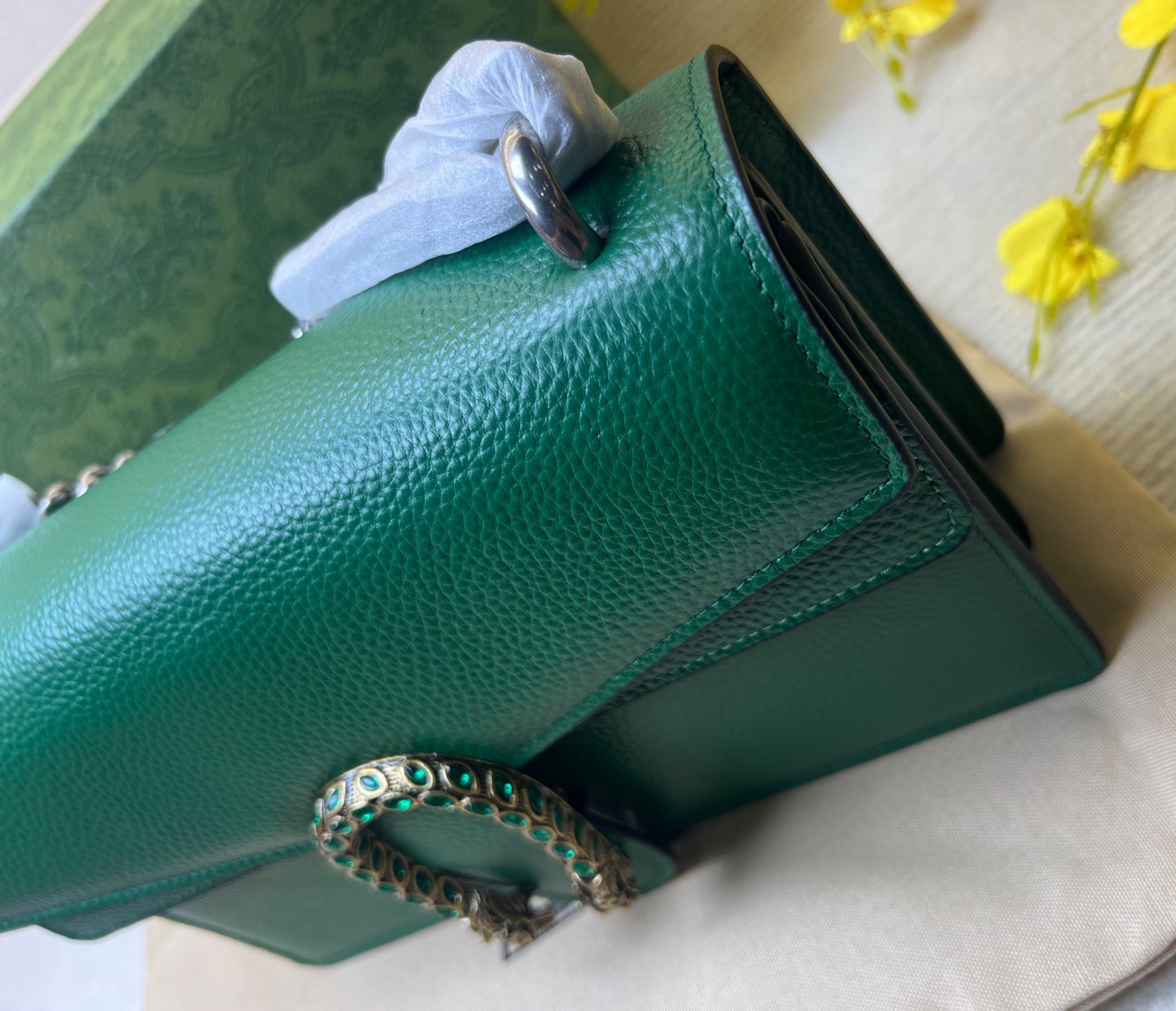 Gvc*1 Dionysus Shoulder Bag Green For Women 11in/28cm 400249 CAOGX 3120