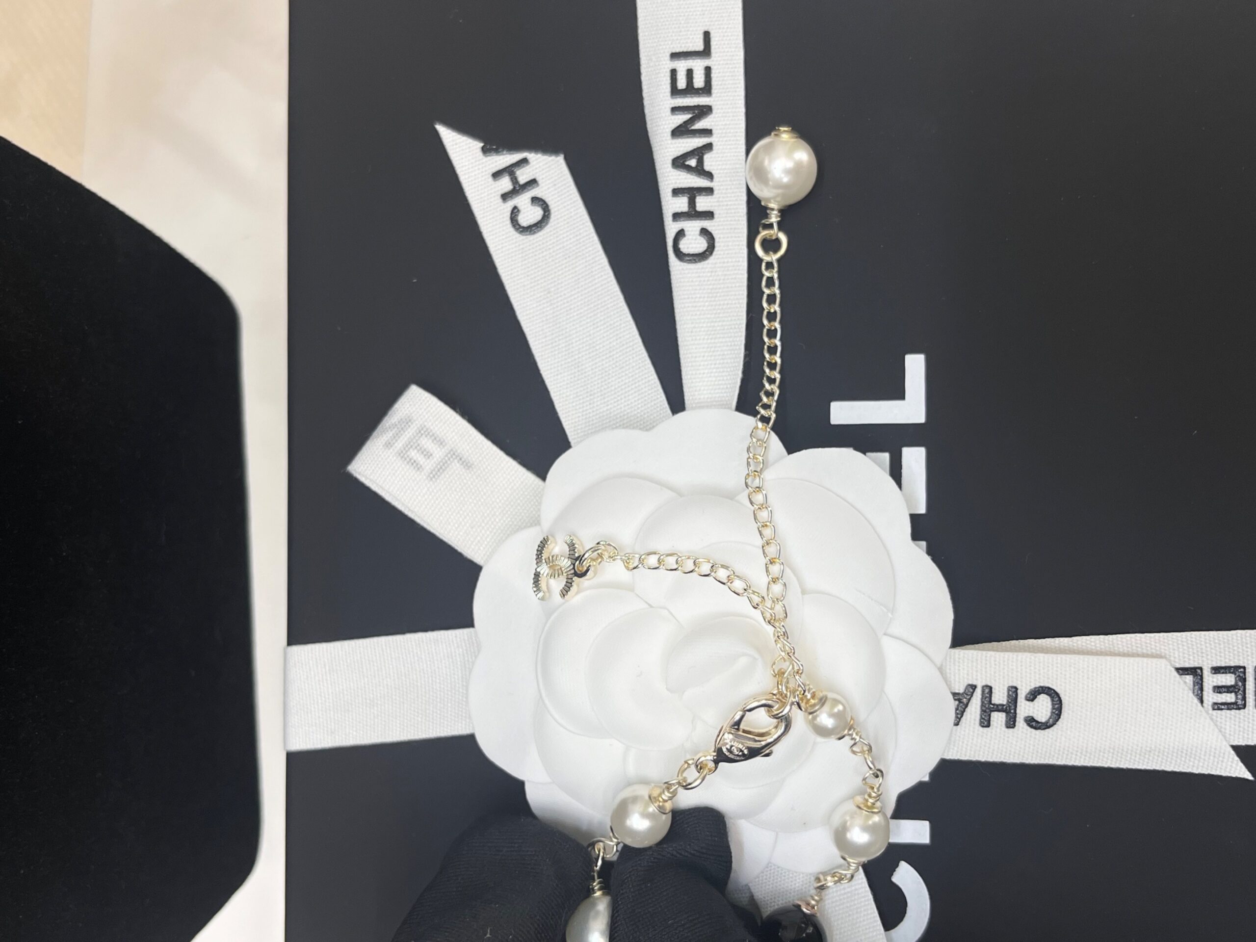 Ch**el Pearl Necklace Gold For Women